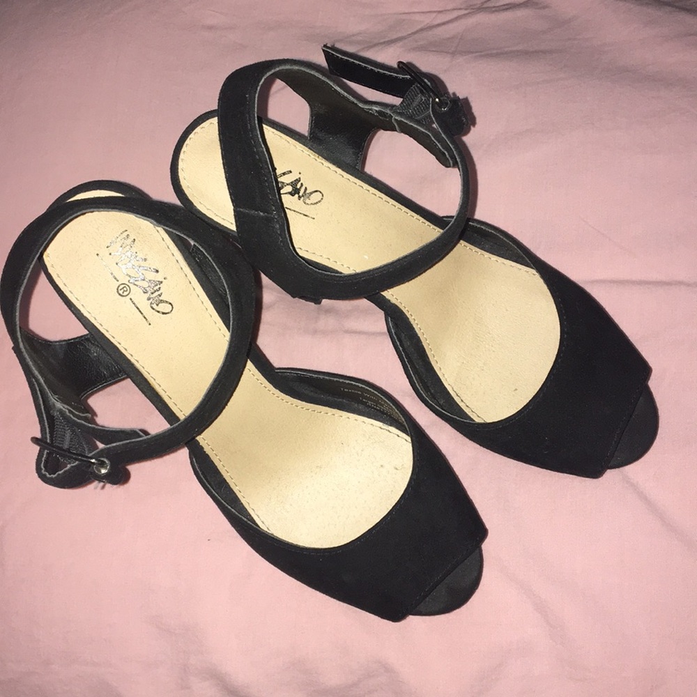 Sexy platform faux suede heels
